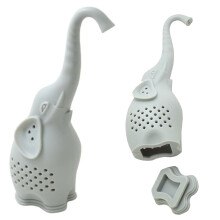 1PCS Grey,Silicone Tea Infuser Creative Elephant Tea Strainer