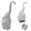 1PCS Grey，Silicone Tea Infuser Creative Elephant Tea Strainer 1