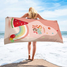 Zachte microvezel strandhanddoek, sneldrogend, 76 x 152 cm, lichtgewicht en extra groot – ideaal voor op reis, bij het zwembad, yoga en zwemmen.