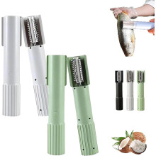 Electric Coconut Grater Machine, Handheld Scraper & Shredder, Stainless Steel, Waterproof, Long Battery Life (Green+White)