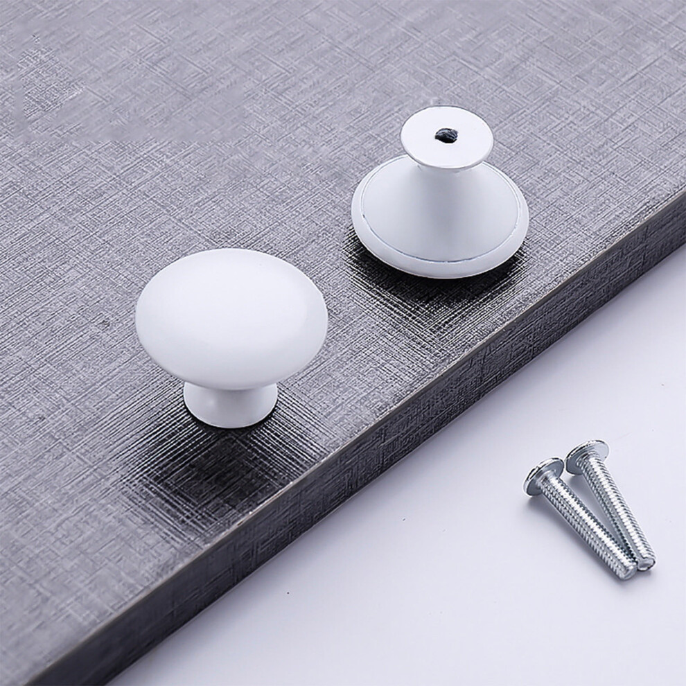 White Round Kitchen Cabinet Knobs,Solid Drawer Pulls,Cabinet Handles For Cupboard, Dresser, Closet And Bathroom, Modern Cabinet Hardware For Cabinets 9193271066149