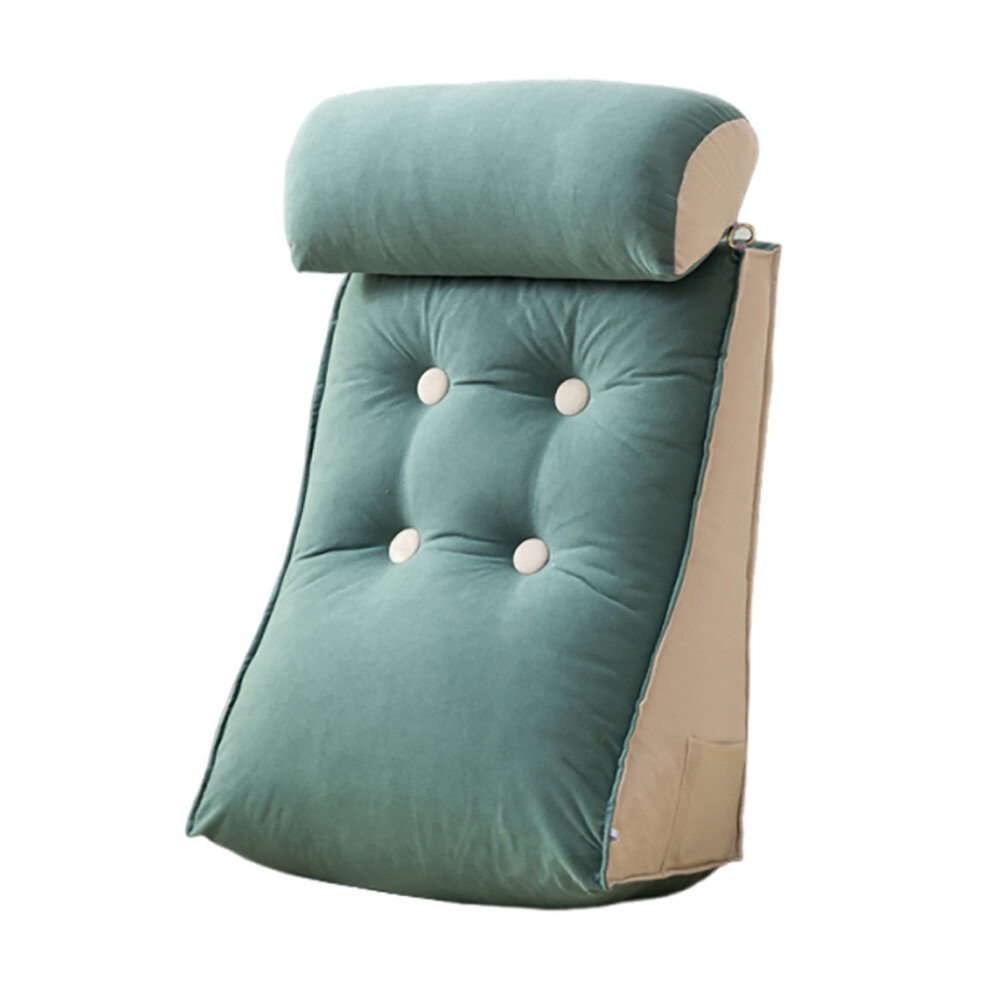 Chenille Back Support Pillow for Bed Sitting Up, Comfortable Reading Pillow Bed Wedge Triangle Back Cushion with Removable Cover