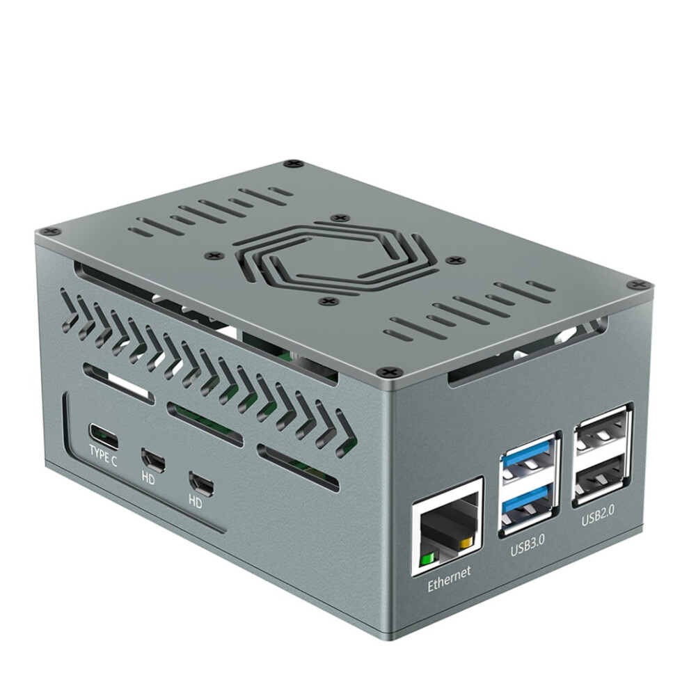 Aluminum Alloy Protective Shell Enclosure Meshes Housing Case Shell With Cooling Fan Heatsinks For 5 9193271065760