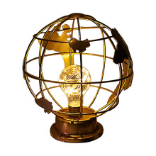 Lampka nocna, lampa dekoracyjna z żelaza, lampa stołowa z żelaza zasilana bateriami lub USB, ciepła lampa dekoracyjna z żelaza z diodami LED,