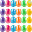 Pacote com 24 ovos de Páscoa de plástico de 2,3 polegadas em cores vibrantes. 1