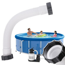 Tuyau de pompe de filtration de piscine interconnecté avec système de pompe et filtre de 40,6 cm pour la protection du mobilier de piscine