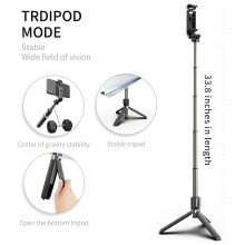 33.8in Selfie Stick 5-Section, 120mAh Black