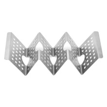Support à pizza à moins de 5 $, en acier inoxydable. Chaque support peut contenir 3 tortillas. Poignée facile d'accès. Compatible micro-ondes,