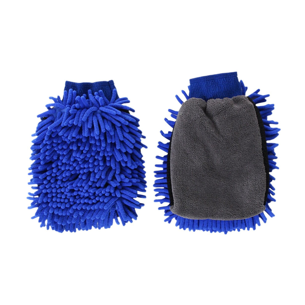 Car Cleaning Hand 2Pc Car Wash Kit Microfiber Clean Tire Wheel Brush Sponge Car Interior Cleaning Brush Car Care Detailing Set Guy Gifts 9327961709942