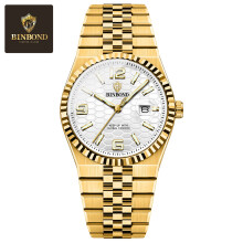 Herenhorloges van roestvrij staal, waterdicht, analoog quartzhorloge met datumweergave, modieus polshorloge