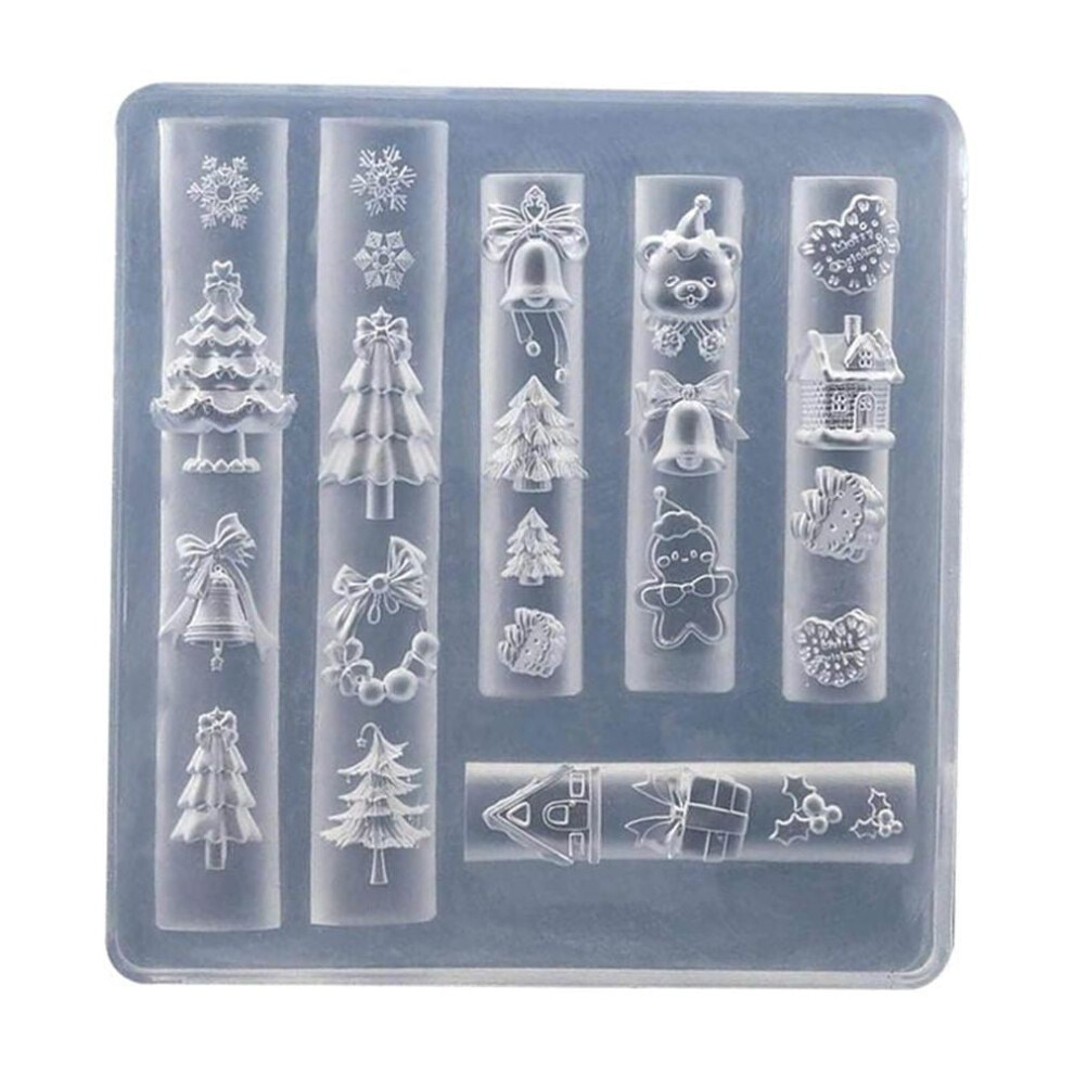 Christmas nail art silicone molds - DIY Nail Art Decorations Silicone Mold/