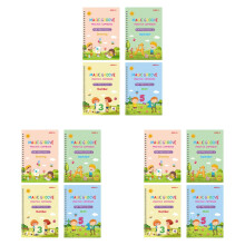 Reusable Grooved Writing Books for Handwriting & Calligraphy Practice, 4-Book Set with Pen & Refills (Ages 3-8)