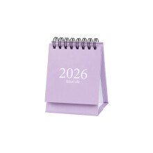 Mini Desk Calendar 2026–2027, Standing Daily Desktop Calendar with Twin-Wire Binding, 4.022.242.99 in, for Home/Office/School