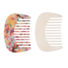 2-Pack Portable Wide Tooth Combs for Travel, Anti-Static Acetic Acid Material Hair Styling Tools