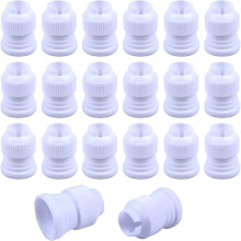 20 Pieces Plastic Standard Couplers Cake Decorating Coupler Pipe Tip Coupler for Icing Nozzles, White