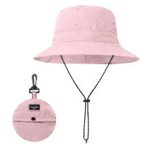 Damefiskerhatt med volangkant, rosa, én størrelse