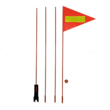 Bike Flags with Rod Height Adjustable Waterproof Orange Safety Flags Fiberglass Bicycles Flags Poles for Outdoor Cycling