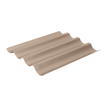 Celebrate Santa with Savings!Baguette Cake Mold *1 By, Bread Pan Non Stick Wavy Perforated Baking Tray for Italian Bread