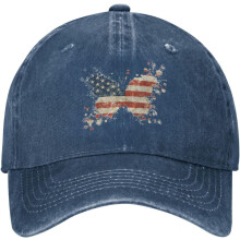 Vintage sliten denimkeps – justerbar, unisex