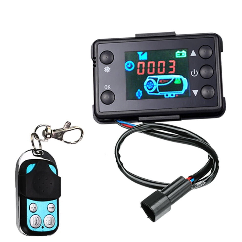 Programmable Heater Remote Controller, Lcd For 12V/24V 2Kw-8Kw Parking Heaters, Temperature And Timer Adjustmen 9353595626379