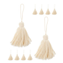 10pcs Beige Tassels for Home Decoration Small Pendant Accessories