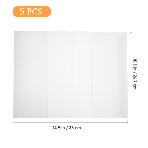 5PCS Clear Plastic 16K Hard Book Covers Protectors 2