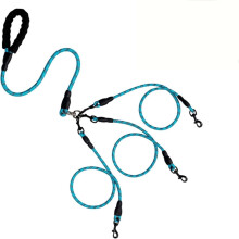 2-Dog Leash, Heavy-Duty Leash Splitters, Padded Handle, 360 Rotating Swivel Hooks, Durable Nylon Rope for Walking Multiple Dogs