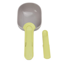 Premium ABS Dog Food Scoop with Clip‑Handle, Ergonomic Design, Grey/Green, 3.15"7.87"1.97", 0.13 lb