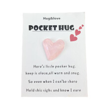Xoxingysm Pocket Hug Heart with Greeting Card – Mini Cute Heart Decoration & Gift for Women, Granddaughter, Christmas, Birthday