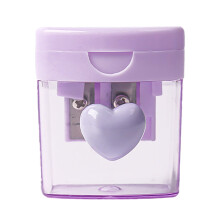 Heart-shaped manual pencil sharpener bulk pack with cover 2