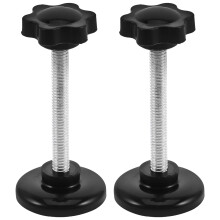 2-Pack Black Plastic Replacement Knobs for Walkers, Mobility Aid Hardware for Everyday Use and Assistance