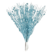 Tiges de baies pailletées Sunxin (lot de 12), 43 cm, compatibles avec les couronnes de Noël, les décorations de sapin et les ornements de fêtes