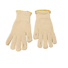 Beige akryylinen neulottu kosketusnäyttökäsine naisille