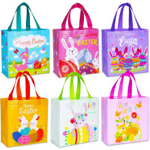 Easter Gift Bags with Handles Bunny Carrot Chick Design