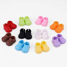 40 par miniatyrdockskor - plast mini platta skor 17 cm/6,69 tum dockor kläddekoration sneakers tillbehör till dockhus