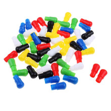 60x Chinese damstukken (vervanging), rood/geel/blauw/wit/zwart/groen, 0,9