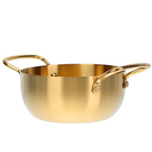Casserole antiadhésive en acier inoxydable doré, 1 pièce, ustensiles de cuisine