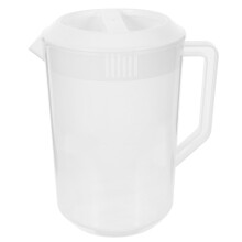 Bouilloire doseuse FRCOLOR5000ml avec couvercle – Pichet gradué, hermétique, pour eau chaude/froide, thé glacé et boissons (blanc)