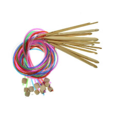 12Pcs Circular Knitting Hook Needle with Cable 3.0mm-10mm Afghan Crochet Hook Needle with Tube for Tapestry Rug Crafting
