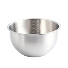 Stainless Steel Whisk Bowl 1.5L/2.5L/4.5L with Scale Basin – Baking, Mixing & Washing Bowl for Kitchen