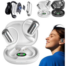 Auriculares con traducción por IA: traducción en tiempo real en 144 idiomas, Bluetooth inalámbrico de oído abierto, sonido HD, compatibles con