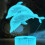 YSITIANNA3D Φωτιστικό Νυχτερινό Dolphin, με 7 Αλλαγές Χρωμάτων, Διακόπτη Αφής, Φωτιστικό 1