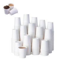 Lot de 100 gobelets à café jetables en papier, 35 cl, écologiques, sans couvercle, pour le bureau et la maison.