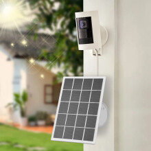 Painel solar 3W5V para câmera de segurança externa, compatível com câmeras de vigilância e campainhas, baixo consumo de energia.