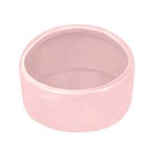 Półokrągła ceramiczna miska dla chomika, ceramiczna miska do żucia, miska na karmę dla chomika, miska na wodę i inne małe zwierzęta, różowa