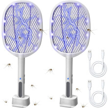 Electric mosquito killer racket 3000V LED three-layer