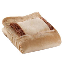AUQ Heater Blanket Rapid Heating Electric Throw Blanket Smart Control Heated Throw Blanket Electri Brown