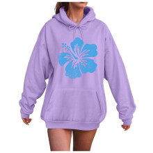 Graphic Hoodie Women Y2k Oversized Purple XXXL