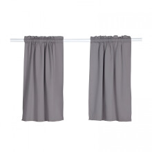 AUQ Small Thermal Insulated Window Curtains for Kitchen, Bathroom, Kids Bedroom – Darkening Short Tier Curtains, Compatible with Standard Rods