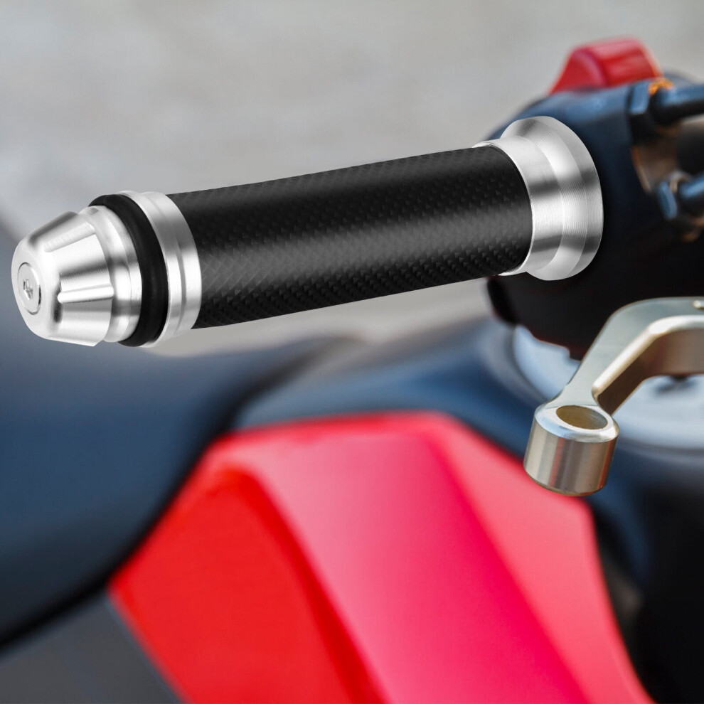 Motorcycle Hand Grips Aluminum Alloy 1 Pair Silver 900223745002